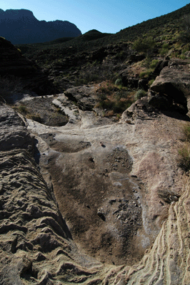 A dry pour off at the head of Jade Canyon