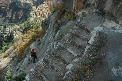 Hiking the switchbacks