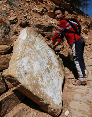 'Now, that's a large slab of sandstone'