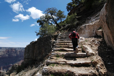 Nearing the last switchback on Grandview Trail