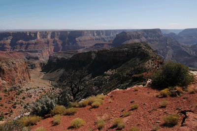 Looking through Little Nankoweap Canyon toward the Colorado River