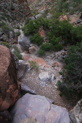 A pour-off in Malgosa Canyon