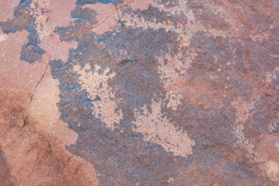 Footprint petroglyphs in Nankoweap Creek