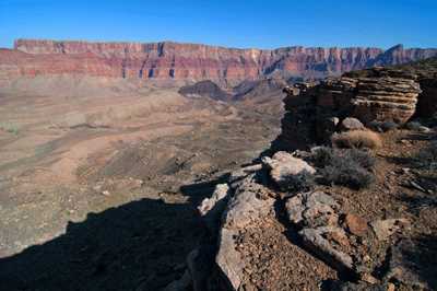 Looking to our right (east) from the rim overlooking Chuar Valley