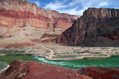 Looking across the Colorado River toward the Palisades Creek area