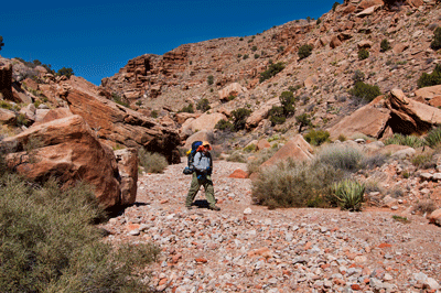 Basalt Creek widens below the Tapeats