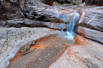 A flowing pouroff along Stone Creek