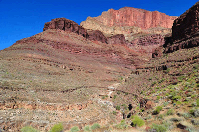 Approaching Hundred and Thirtythree Mile Creek canyon