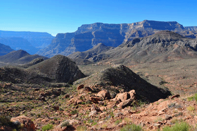 A view into Surprise Valley from the route through the Redwall