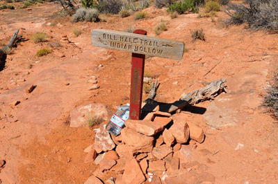 The junction of the Thunder River and Bill Hall trails